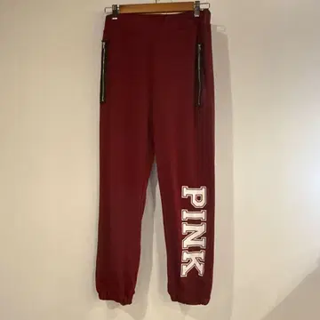 PINK 조거 팬츠 버건디