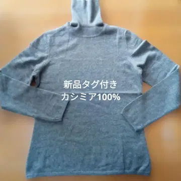 택 포함 새상품! 캐시미어 100% 그레이 터틀넥 니트 스웨터 긴팔