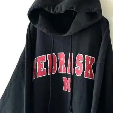 저지스 네브라스카 맨투맨 후드티 XL 블랙 블랙 구제 의류