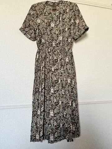 꽃무늬 반팔 롱 원피스 구제 의류