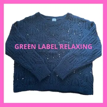그린 레이블 릴랙싱 블랙 패턴 니트 가을/겨울 스테디셀러