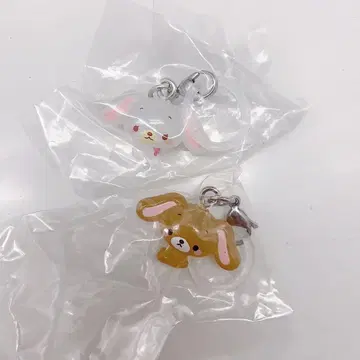 산리오 리 마크 액세서리 시로 우사 쿠로 우사 2종 세트