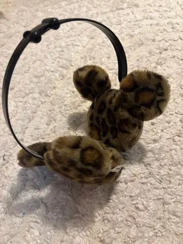 디즈니 레오파드 무늬 귀도리