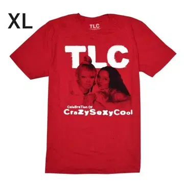 정품 새상품 TLC 티엘씨 티셔츠 랩 티셔츠 레드 XL