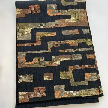 후쿠로 나고야 오비 기하학 문양 직선적 모던 차분한 네이비