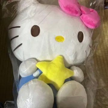 헬로키티 빅 봉제 인형 별 모양 액세서리 포함