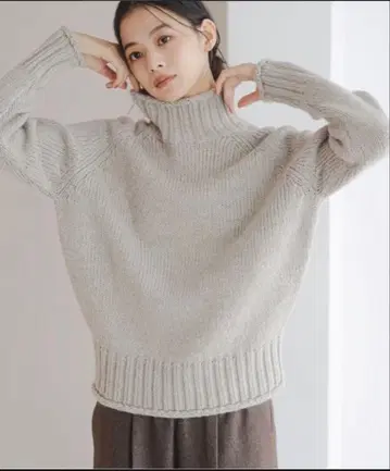 B:MING 에드워드 오프 터틀넥 풀오버 그레이