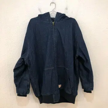 자바 Java 후드 부착 블루종 데님 자켓 [ XL ]