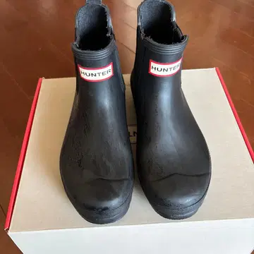 HUNTER 블랙 숏부츠