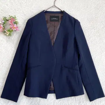 그린 라벨 릴랙싱 손세탁 가능 더블 크로스 노 라펠 자켓