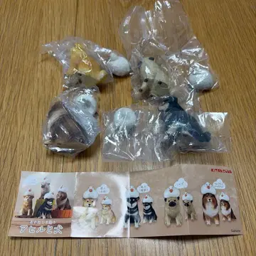 미개봉 새상품 오리와 개 아카네 나무 조각 가챠 전 4종류 컴플리트