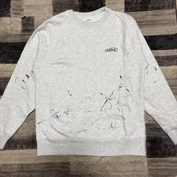 단종품 극장 ciatre 그레이 맨투맨 페인트 100% 코튼