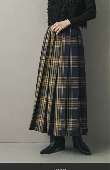 새상품 센스 오브 플레이스 어반 리서치 체크 플리츠 스커트