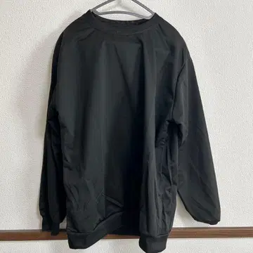 롱 블랙 크루넥 트레이닝복