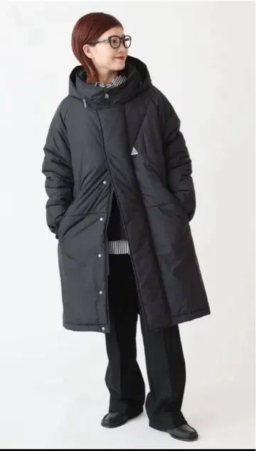 스픽 앤 스팬 케이프 하이 롱 다운 자켓 블랙