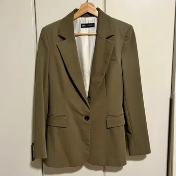 ZARA 카키 테일러드 자켓 S