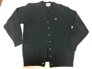 EASTBOY 짙은 녹색 가디건 울 100%