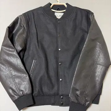 PRO CLUB 바시티 자켓 블랙/가죽