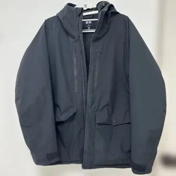 유니클로 하이브리드 다운 후드티 M