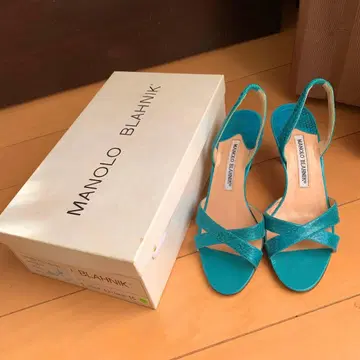 마놀로 블라닉 샌들 터콰이즈 35