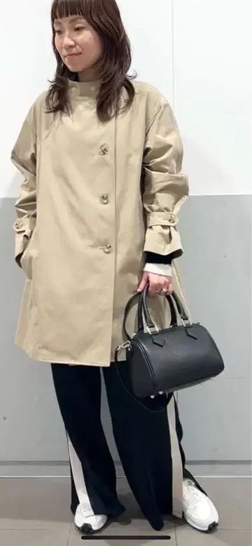 relume 스탠드 판초 코트