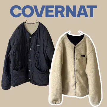 COVERNAT 커버낫 리버서블 보아 x 나일론 자켓