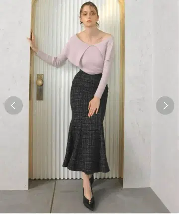 eimyistoire 에이미 이스트 월 하이웨스트 트위드 머메이드 스커트