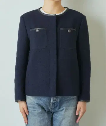 윔 가젯 트위드 자켓 (네이비)