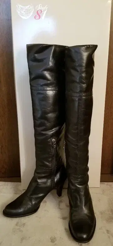 Style 81 블랙 롱 부츠 24.5cm