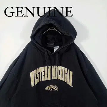웨스턴 미시간 블랙 후드티 L