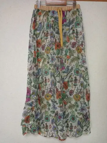 고 슬로우 카라반 방충제 시스루 스커트