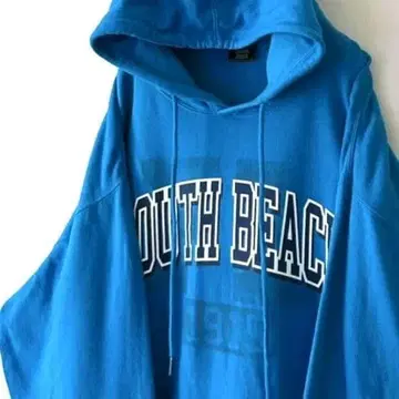 포인트 사우스 비치 맨투맨 후드티 L 라이트 블루 스카이블루 구제 의류
