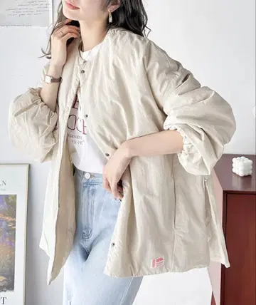 클래식 엘프 x Java 사이드 지퍼 노카라 블루종