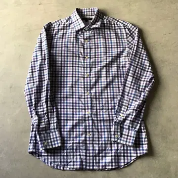 [ 고급 ] BANANA REPUBLIC 코튼 체크 셔츠 퍼플