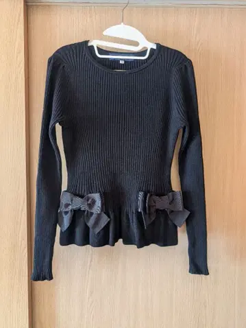 M'S GRACY 블랙 리브 니트 40