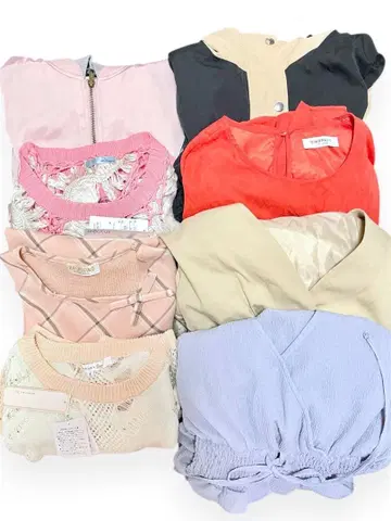 여성용 모음 원피스 아우터 상의 니트 M ~ L F