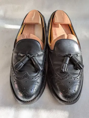 REGAL JE03 태슬 로퍼 윙 칩 [ 24.5 ] 블랙 천연 가죽