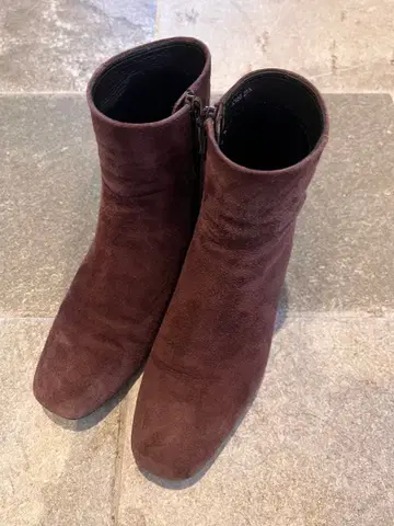 와인 레드 스웨이드 숏부츠 ing 23.5cm