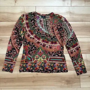 새상품급 ETRO 에트로 올 패턴 스트레치 티셔츠 40