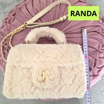 인기 RANDA 퍼 소재 숄더백 골드 체인