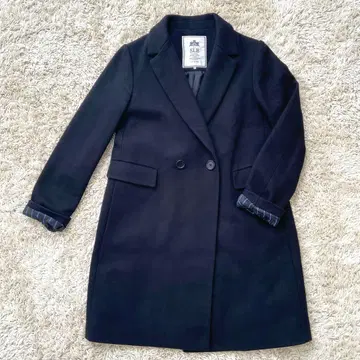 [슬로브 이에나] 캐시미어 혼방 울 체스터 코트 36 블랙