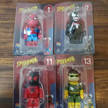 스파이더맨 HAPPY 복권 베어브릭 4체 세트