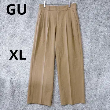 3403 지유 GU 와이드 팬츠 XL 허리밴딩 크롭 기장