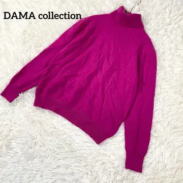 DAMA 컬렉션 캐시미어 긴팔 니트 L 터틀넥 퍼플