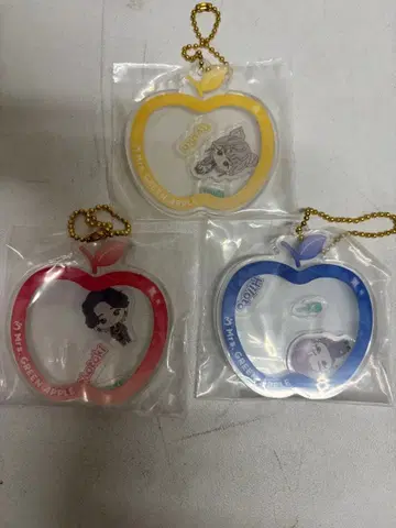 미세스 그린애플 제일복권 바스락 아크릴 참 3종 세트