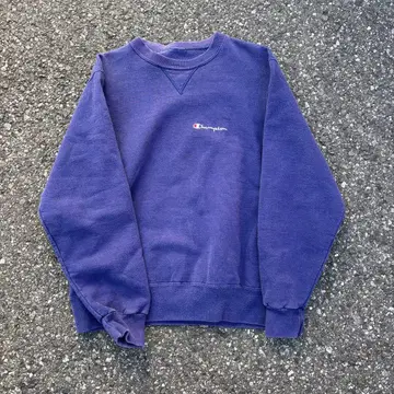 Champion 보라색 크루넥 맨투맨 셔츠