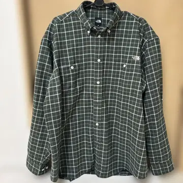 THE NORTH FACE 그린 체크 셔츠
