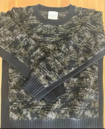 DON PEPE 남성용 카모플라쥬 두꺼운 원단 니트 일본제