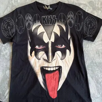 KISS 진 시몬스 그래픽 티셔츠 블랙 밴딩 [레어 부트 제품]