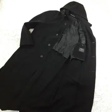 새상품급 바니스뉴욕 스텐카라 코트 블랙 XL 상당 후드 부착